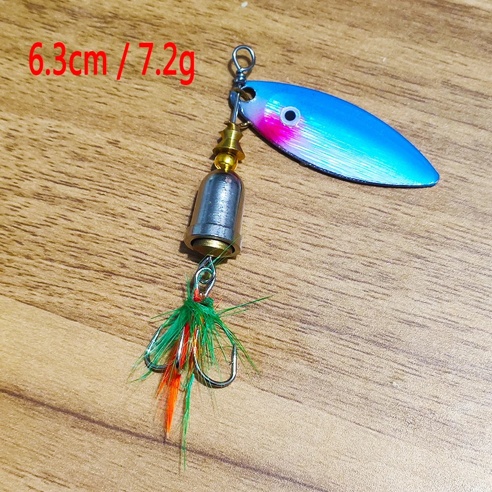 Rotating Spinner Fishing Lure 2.1-15gSpoon Sequins Metal Hard Bait Treble Hooks Wobblers Bass Pesca Tackle | Спорт и развлечения