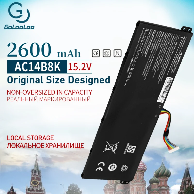 Golooloo AC14B8K ноутбук Батарея для acer Aspire E3-111 E3-721 E5-771 R3-131T R7-371T V3-111 TravelMate B115-M P236-M B115-MP