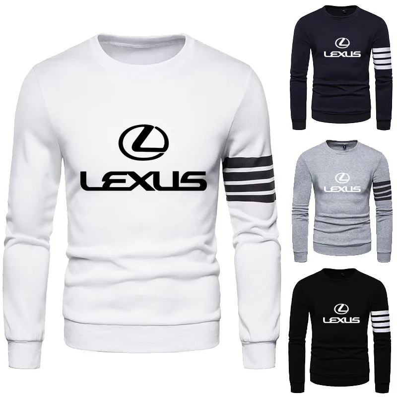 

Casual Men's pullover Lexus Car Logo Printing Spring Autumn Splicing Men's Sweatshirt High Quality Cotton Men's hoodie B