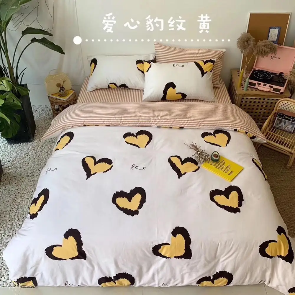 Комплект постельного белья для детей 3 шт. набор леопардовой расцветки хлопок с