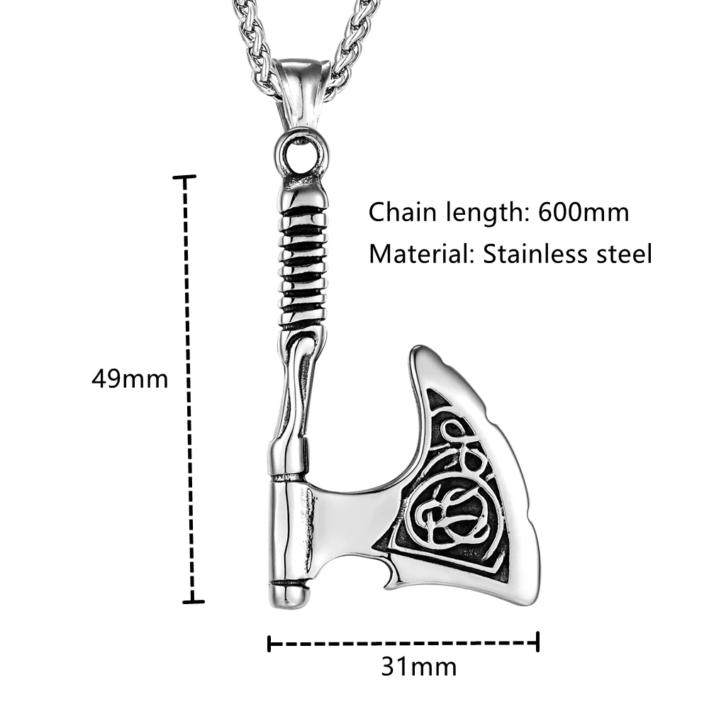 Ожерелье из нержавеющей стали с изображением викингов Мужской волк Феникс