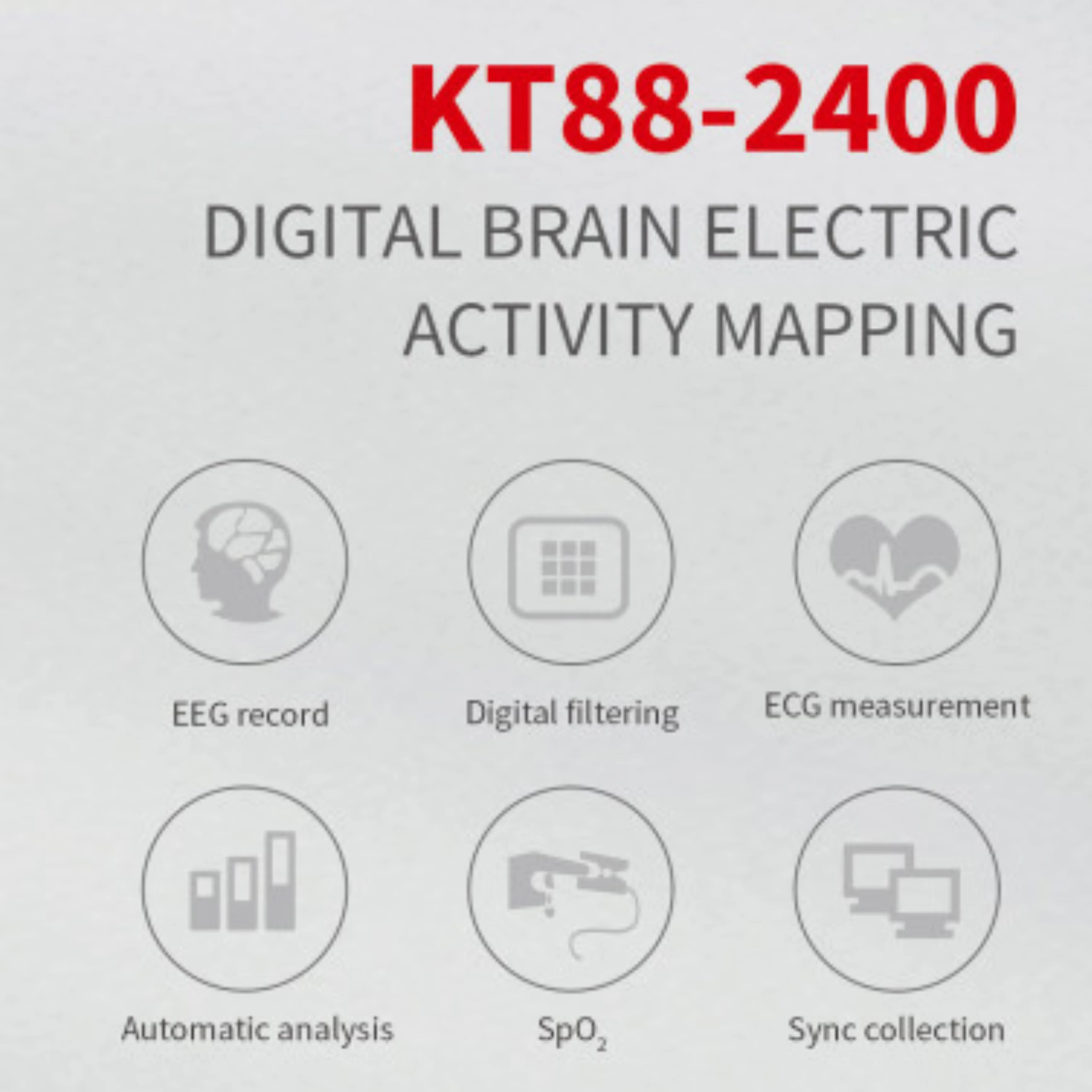 Contec CE Digital Brain Electric Activity Mapping EEG Record KT88 Automatic Analysis ECG Measurement Spo2 Sync Collection | Красота и