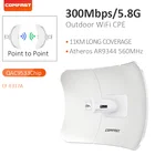COMFAST мощная уличная Беспроводная передача 5-11 км CPE мост 300 Мбитс Wifi большой радиус действия 24dBi антенна ретранслятор точки доступа