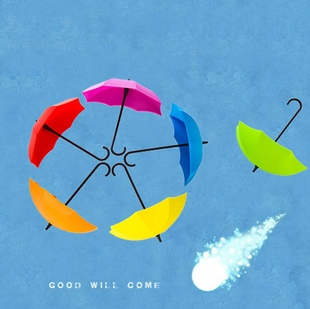 Зонт Форма стикер на клейкой основе креативный настенный крючок вешалка с