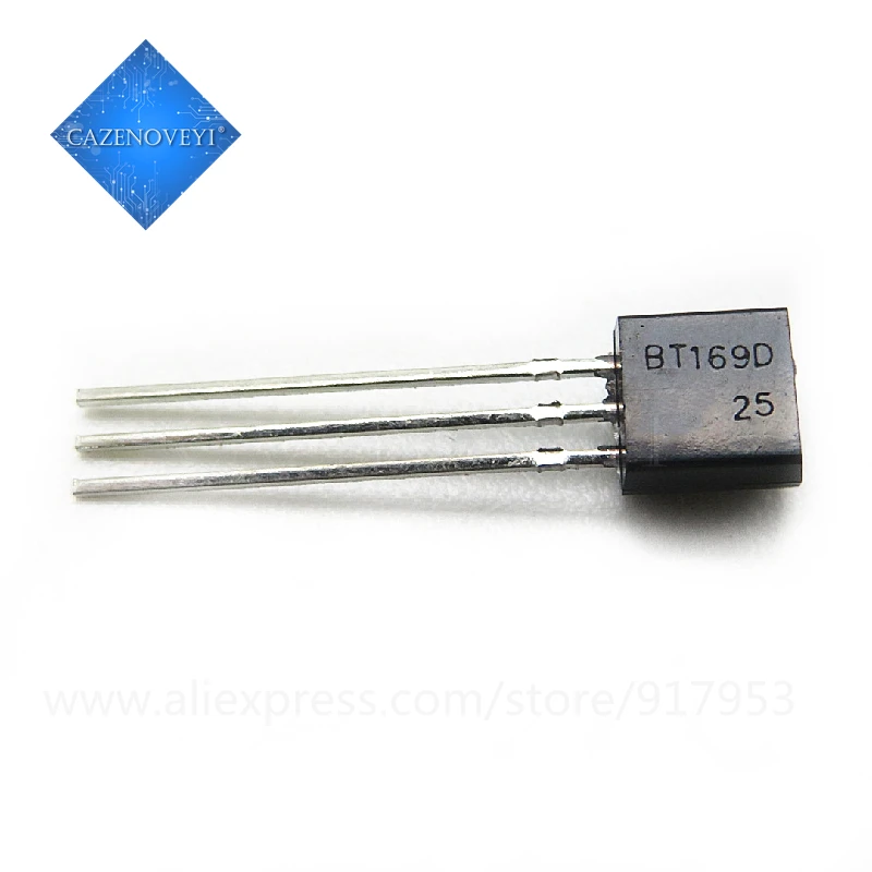 50 шт./лот BT169D BT169 TO 92 симисторов контрольный тиристорный SCR 400V 9A 3 контактный SPT