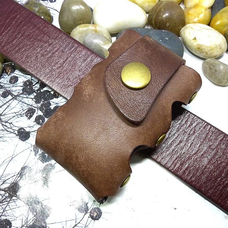 Blongk чехол для ключей с заклепками поясная сумка из натуральной кожи ручной