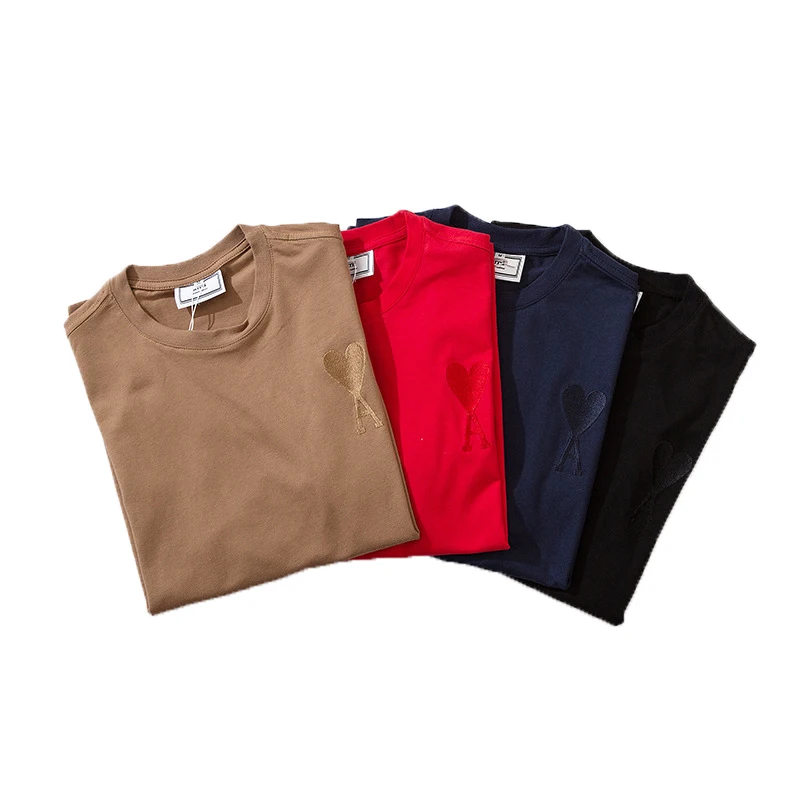 

2021 Summer New Men and Women High-quality Cotton Short-sleeved T-shirt Fashion Casual Loose Oversize T-shirt Oversized Ami