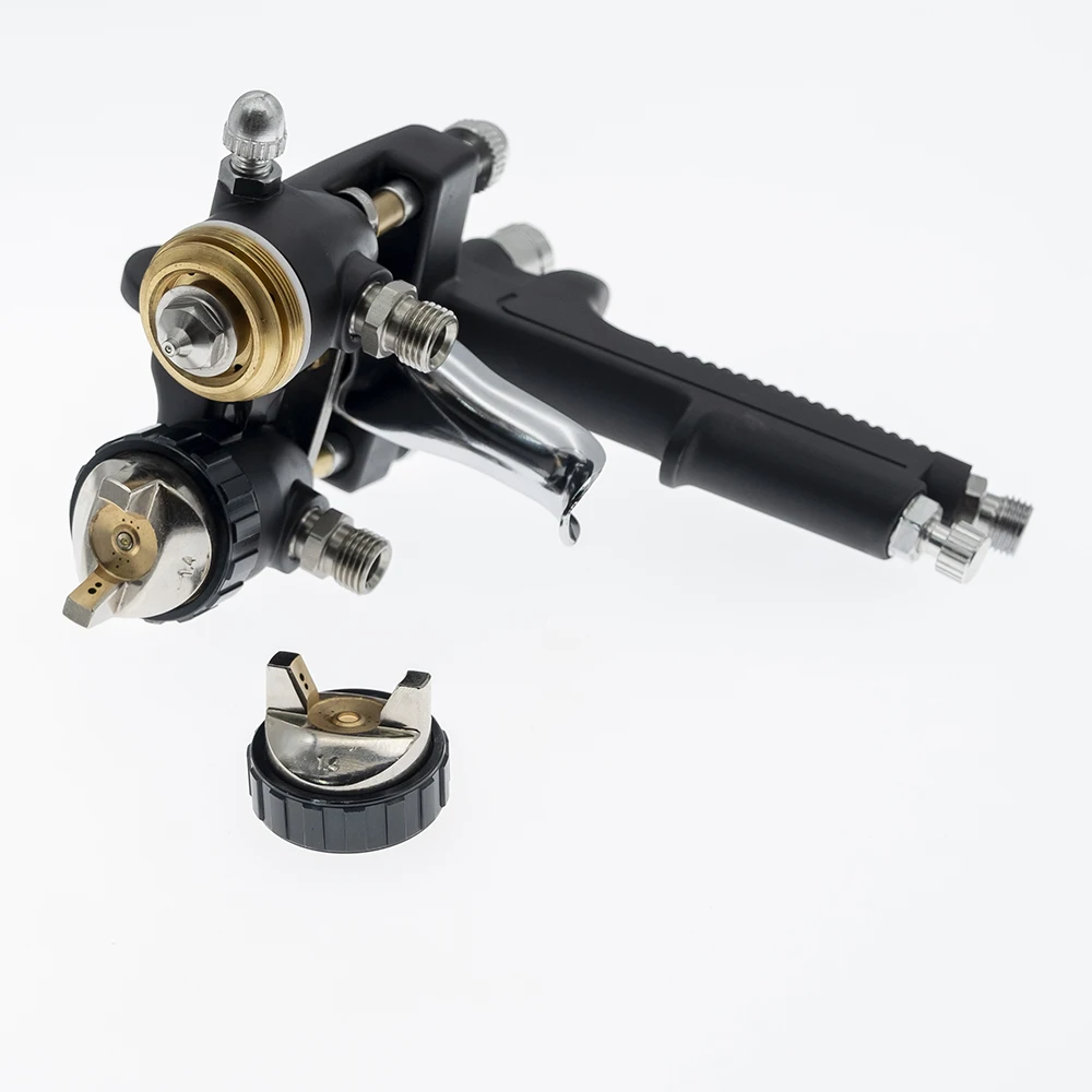 Двойная насадка хромированный/серебристый пистолет-распылитель для