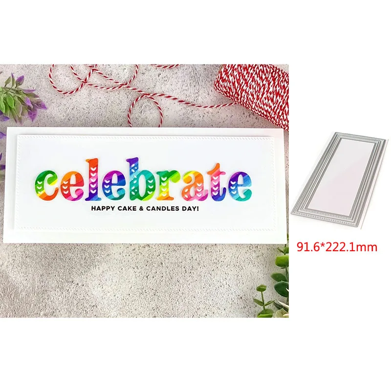 

2020 New Hot Photo Frame Rectangle Metal Cutting Dies For Scrapbooking Craft Die Cut Card Making Embossing Stencil Photo New