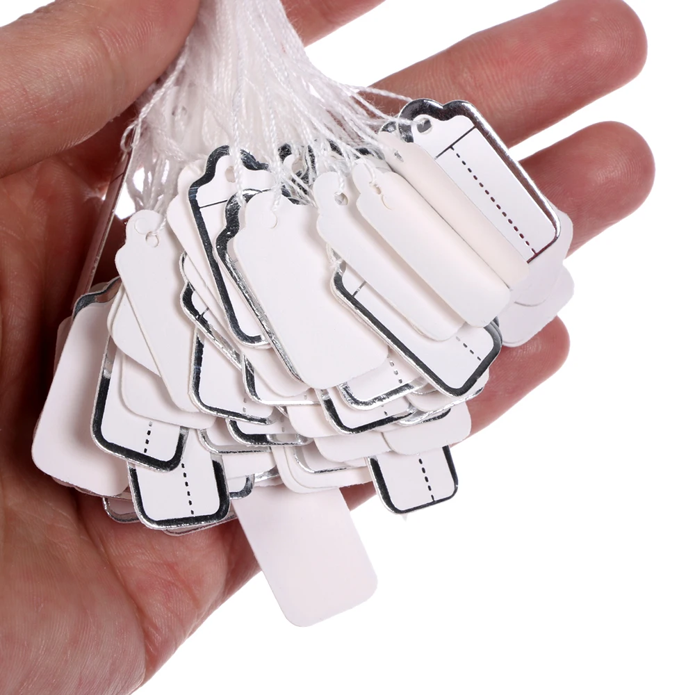 100/200 шт. ценники ярлыки веревки галстуки часы ювелирные изделия цена товара