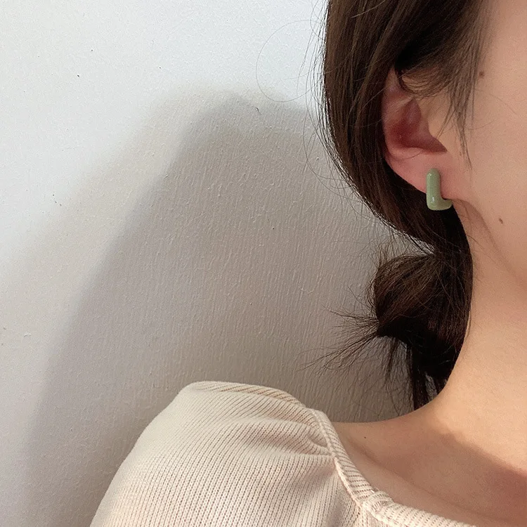 2020 Модные Акриловые серьги-гвоздики в виде геометрических элементов для женщин