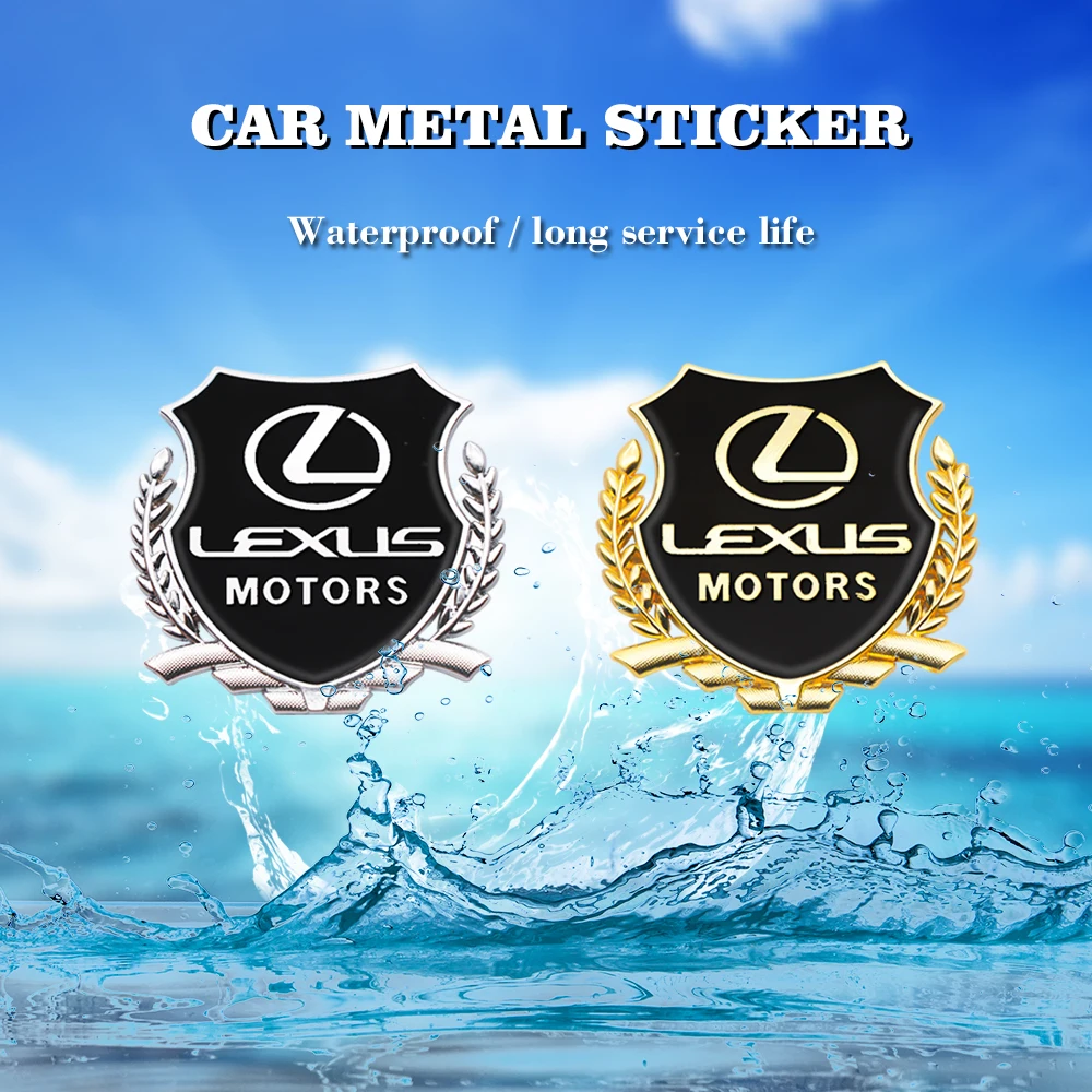 

2Pcs 3D Car Metal Sticker Car Body Side Logo Decal Badge Stickers Auto Styling For Lexus IS IS250 GS300 IS220 LS460 RX350 RX450h