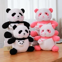 25cm33cm two colors pink black cute panda plush toy soft cartoon animal shape stuffed doll kids girl boy birthday holiday gifts
