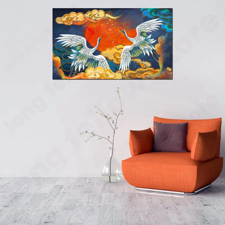 

Многоцветный мультяшный постер, печатная Китайская Картина на холсте для детской спальни, Настенный декор на заказ