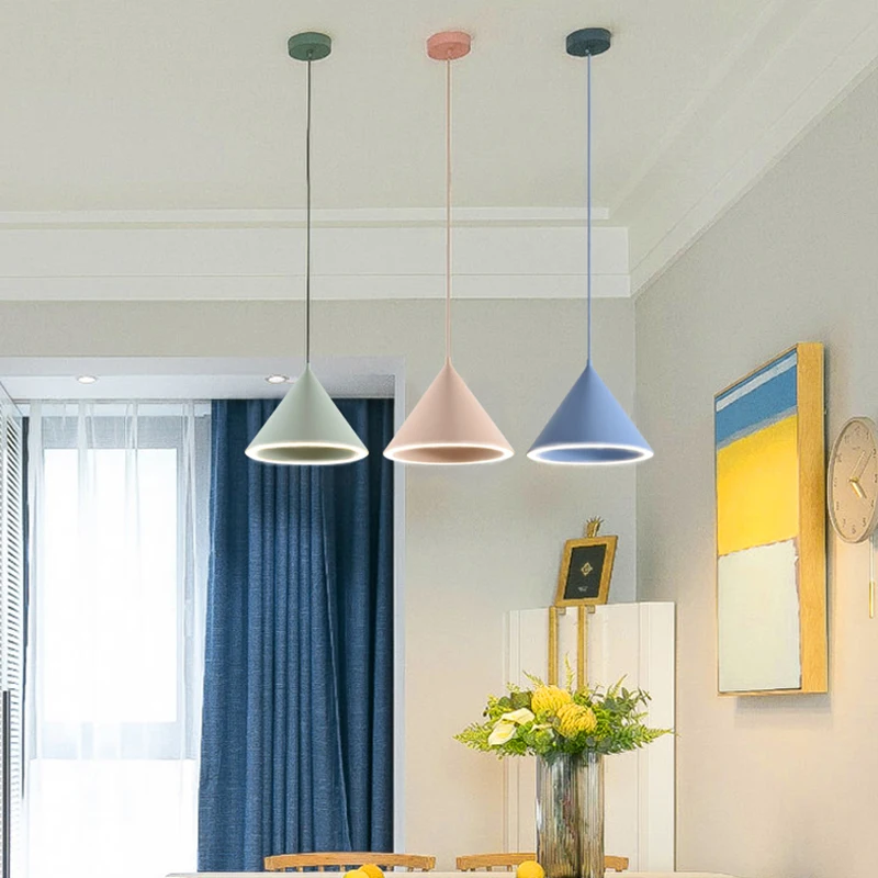 Простая Скандинавская Современная Подвесная лампа с одной головкой для дома и