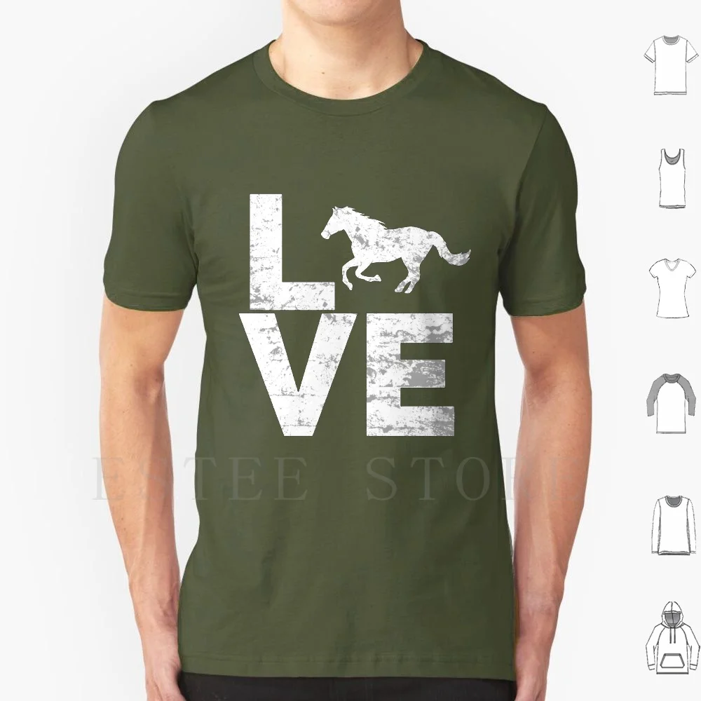 

I Love Horses Distressed Effect Vintage Look T Shirt Cotton Men Diy Print Distressed Vintage Horse Horses I Love Horses Horse