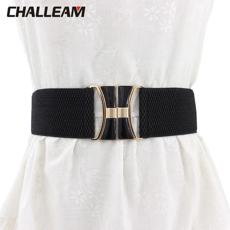 

Women's belt fashion elastic wide belt female designer belt dress female luxury belt elastic black fashion belt x249