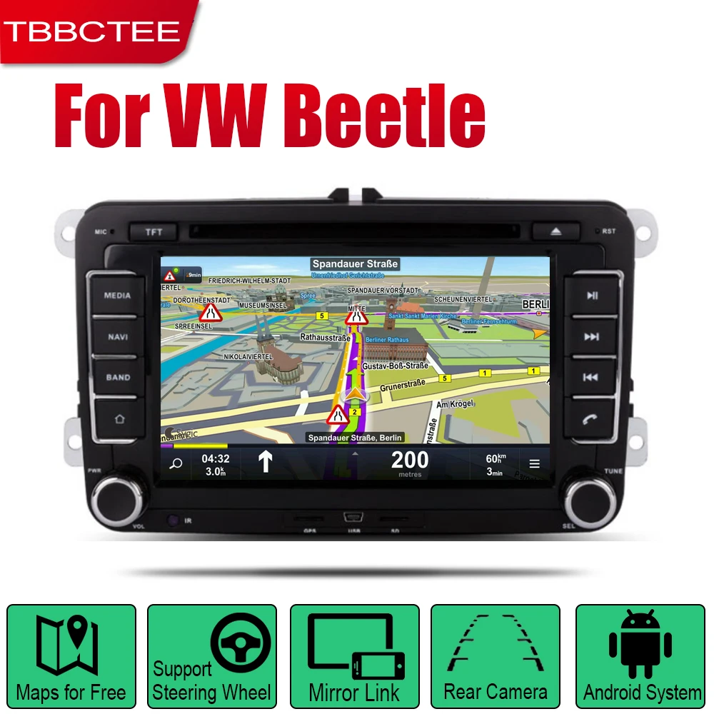 Автомагнитола TBBCTEE Android 2 Din DVD для Volkswagen VW Beetle 2011 ~ 2018 автомобильный мультимедийный