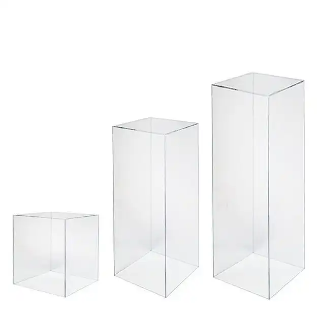 New style wholesale square acrylic church wedding clear acrylic plinth stand wedding walkway pillar wedding stage senyu1312
