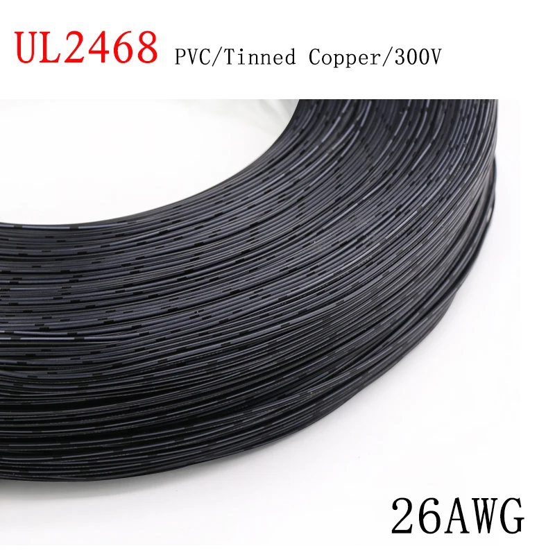 UL2468 26AWG 2-контактный провод 0 15 ММ ПВХ изолированный удлинитель луженая медь