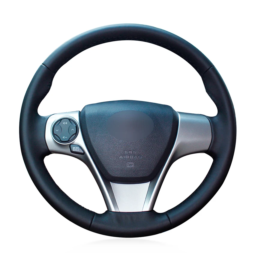 

Car Accessories Hand Sew Black Genuine Leather Car Steering Wheel Cover for Toyota Camry 2012 2013 2014 Venza 2013 2014 2015