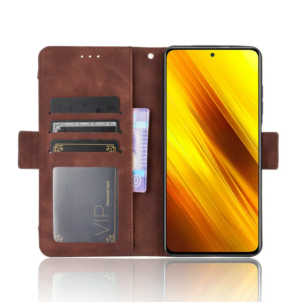 

For Xiaomi Poco X3 NFC Flip Case Poco X 3 3X Leather Card Slot Removable Wallet Cover Funda Poco F2 Pro Case Mi PocoPhone X3NFC