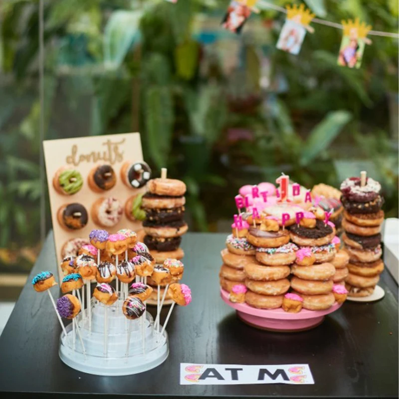 

Doughnut party Birthday wedding table decorations accessories Donuts wall Donut stand Baby shower Kids adult birth day parties