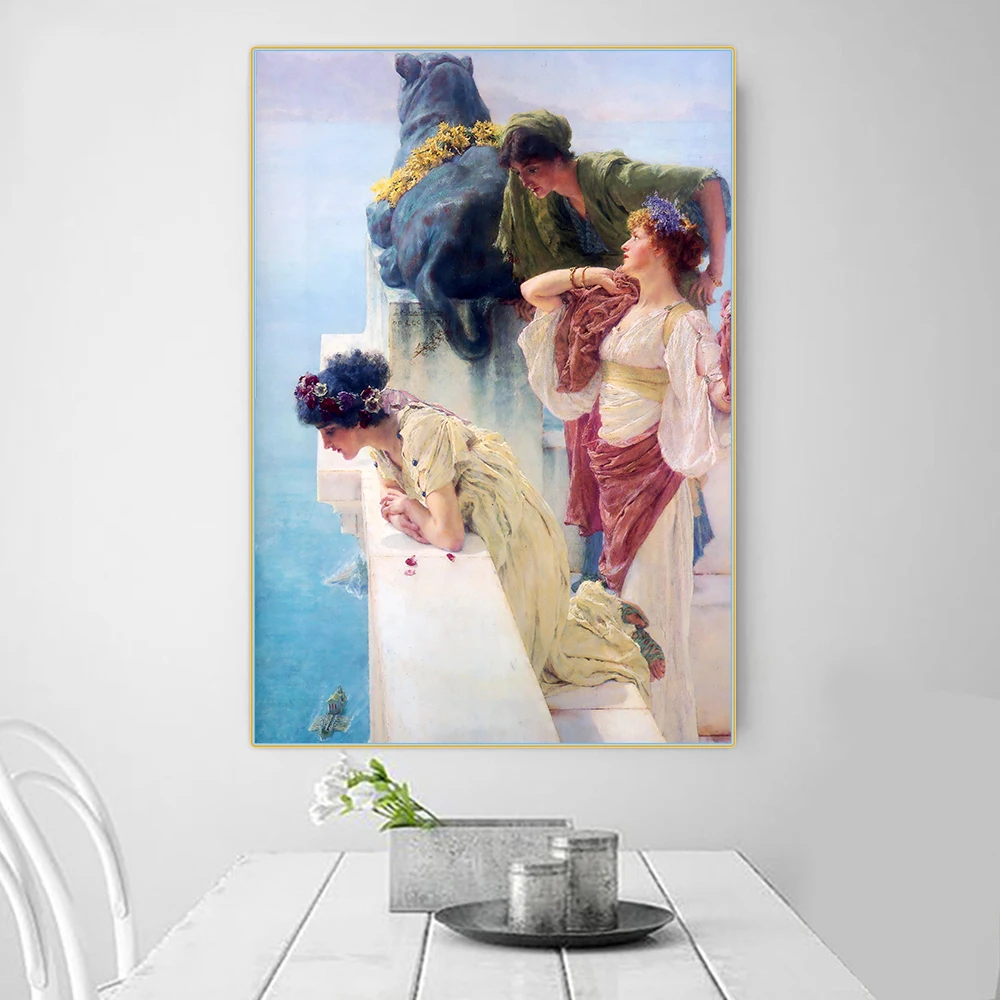 

Citon Lawrence Alma-Tadema《A Coign of Vantage》Canvas Oil Painting Artwork Picture Modern Wall Decor Home Living room Decoration