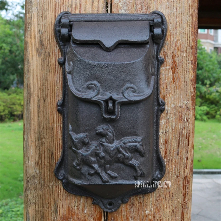 1892 Железного человека ремесленных запирающийся почтовый ящик ретро фоновая