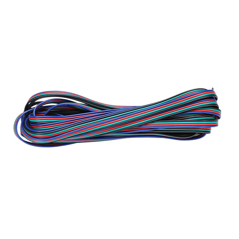 

5M 4-Pin RGB LED Extension Wire Connector Cable Cord For 3528 5050 RGB Strip (Color: Blue)