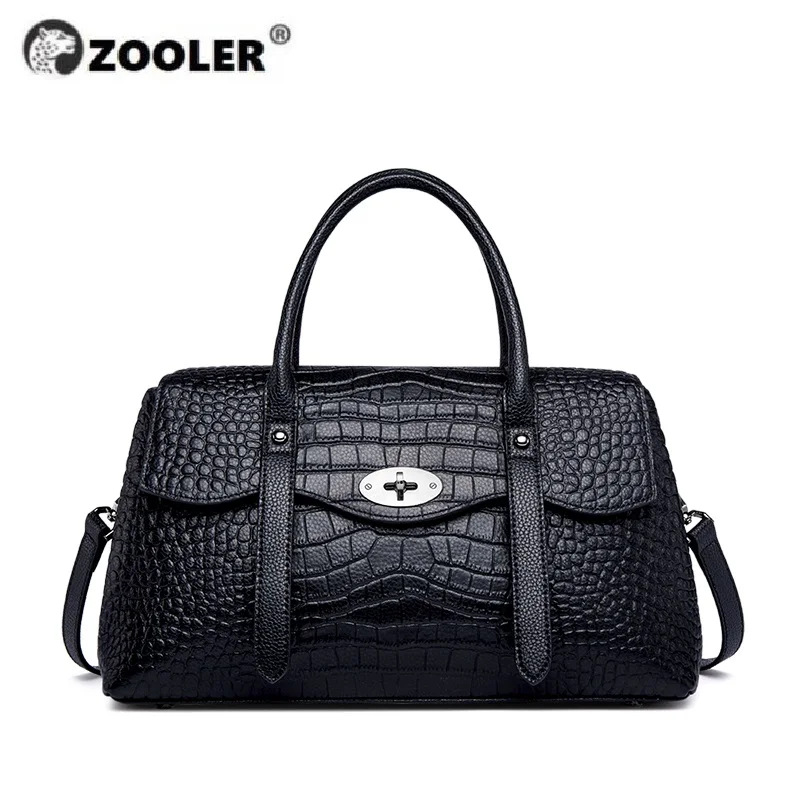 ZOOLER сумки из коровьей кожи 100% мягкие кожаные женские роскошные черные сумки-тоут