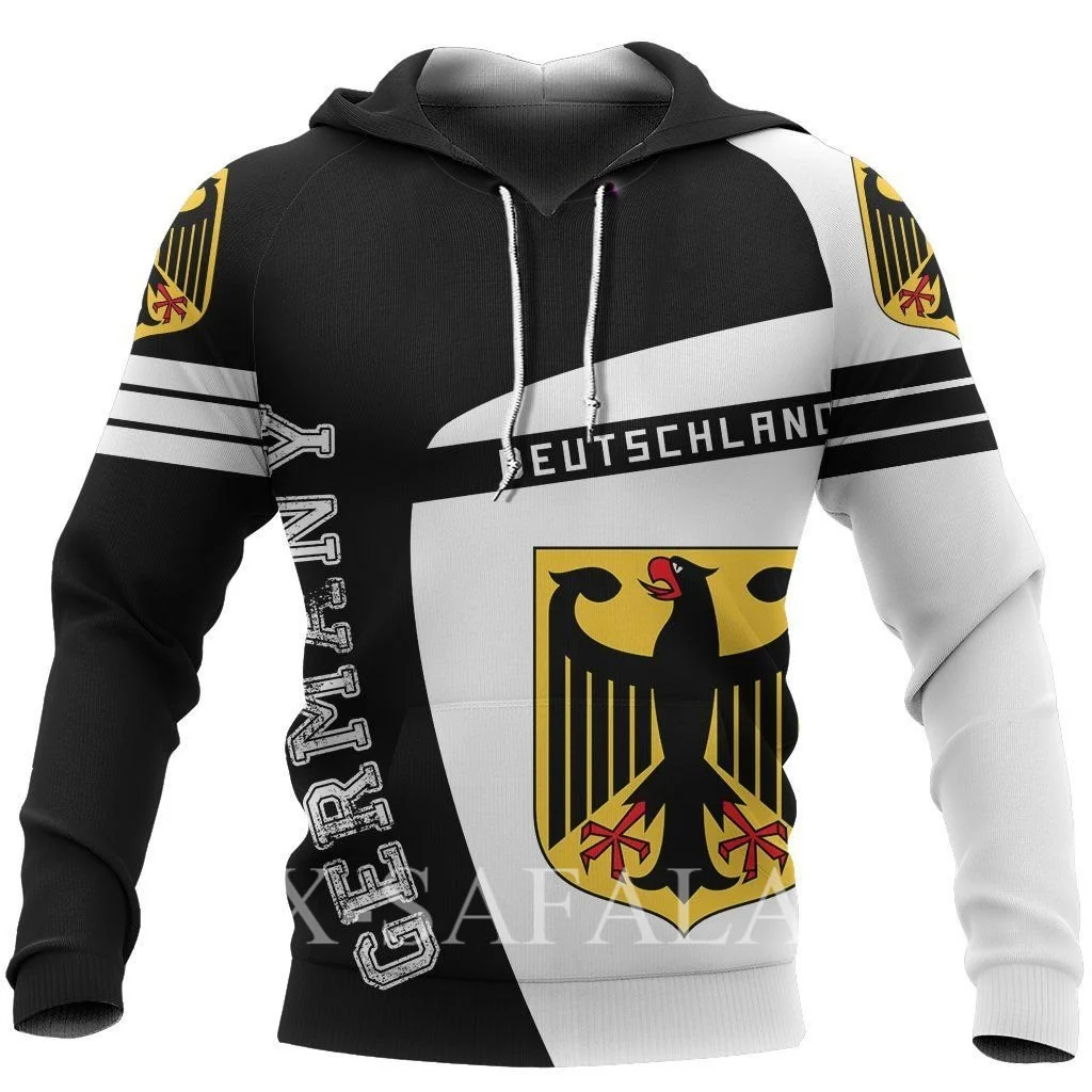 

Толстовка с 3D-принтом флага, карты страны Германии, черепа, Мужской Женский пуловер на молнии, толстовка с капюшоном, Джерси, женская одежда
