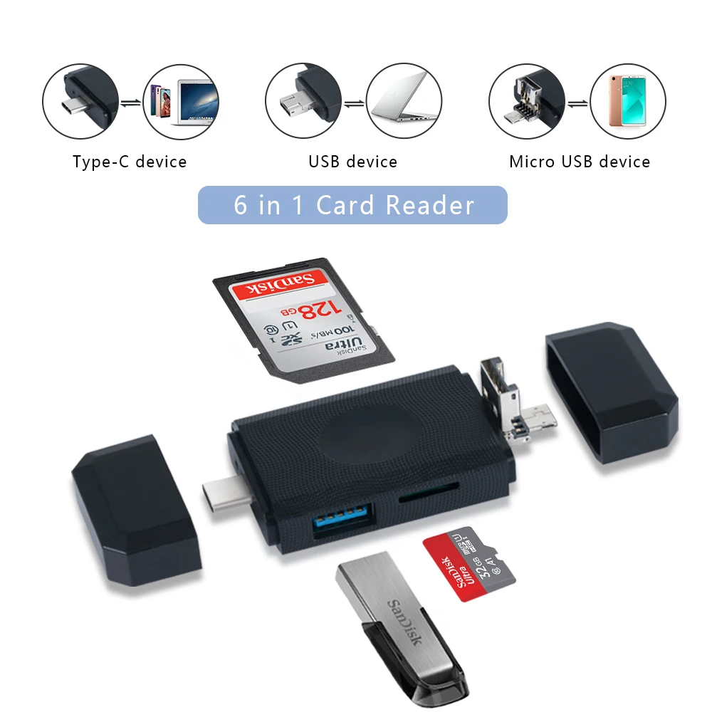 

Устройство для чтения SD-карт, USB C, USB 2,0, OTG