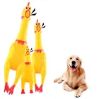 Забавная кричащая курица, игрушка со звуком, жевательная пищащая игрушка для домашних животных, собак, резиновая игрушка-Цыпленок, пищащие игрушки Qianyi
