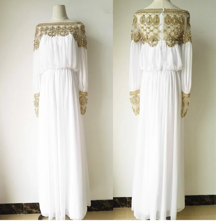 

Luxury Runway Designers Dress Women Vintage Beads Formal Evening Celebrity High Quality Long Maxi White Elegant Dresses 2021 New