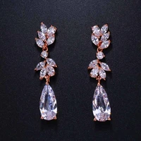 angel tears transparent crystal cubic zircon dangle earrings luxurious drop earings for woman earings fashion jewelry 2022