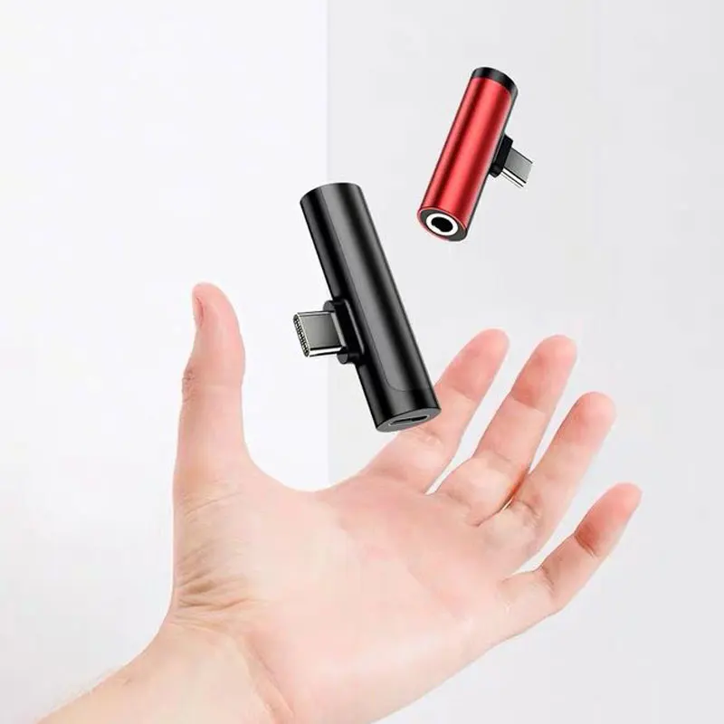 2 в 1 Тип C до 3 5 мм разъем для зарядки наушников конвертер usb тип-c аудио адаптер Xiaomi