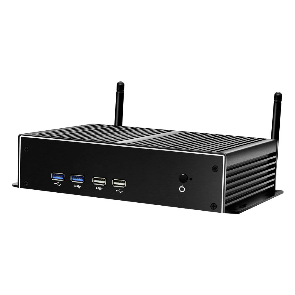 Безвентиляторный промышленный Мини ПК Intel Core i7 4500U i5 4200U i3 4005U Windows 10 2 * DDR3L LAN WiFi 4G LTE 6