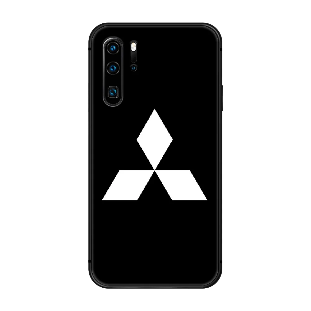 

Mitsubishi logo luxury Phone Case Cover Hull For Huawei P8 P9 P10 P20 P30 P40 Lite Pro Plus smart Z 2019 black coque 3D Etui