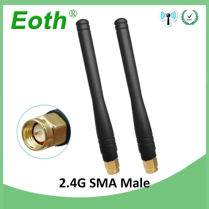 10 шт. оптовая продажа wifi 2 4 GHz антенна 3dbi SMA разъем ghz wi fi Антенна Omni антенны для