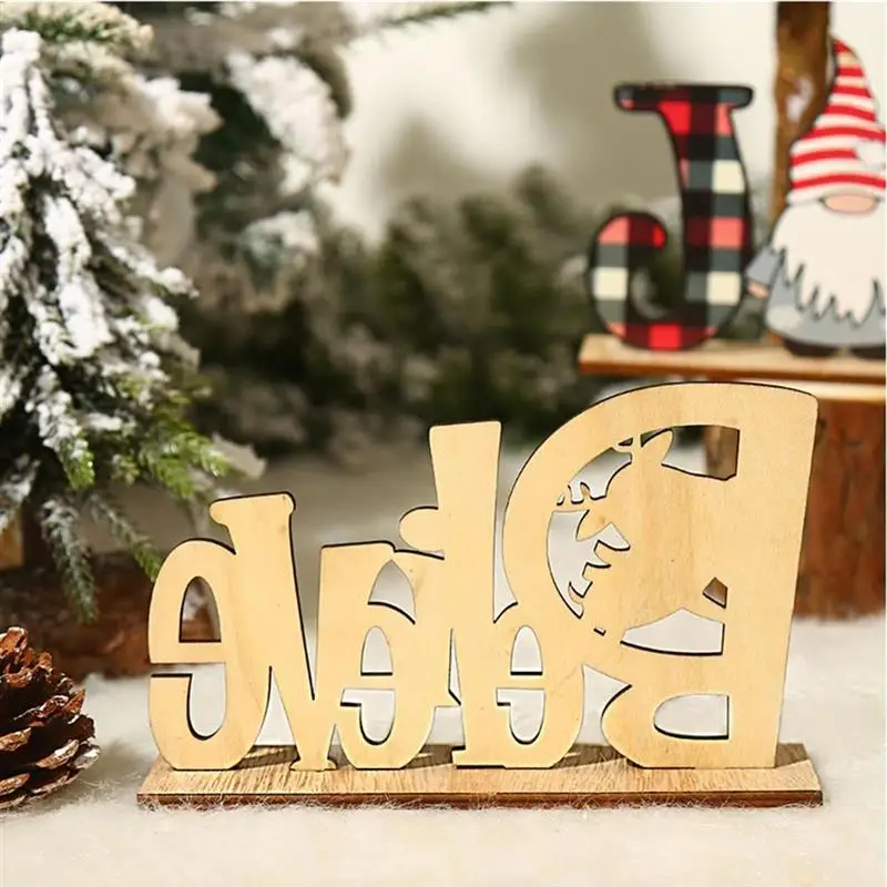 Рождественские деревянные украшения рождественские креативные цветные