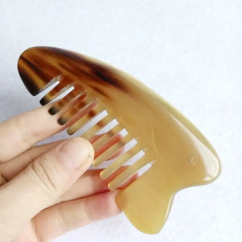 Женский инструмент для пожилого возраста белый рожок буйвола щетка