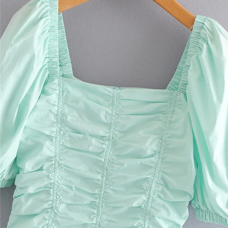 Звездное модное женское платье Za лето 2020 повседневное тонкое с квадратным