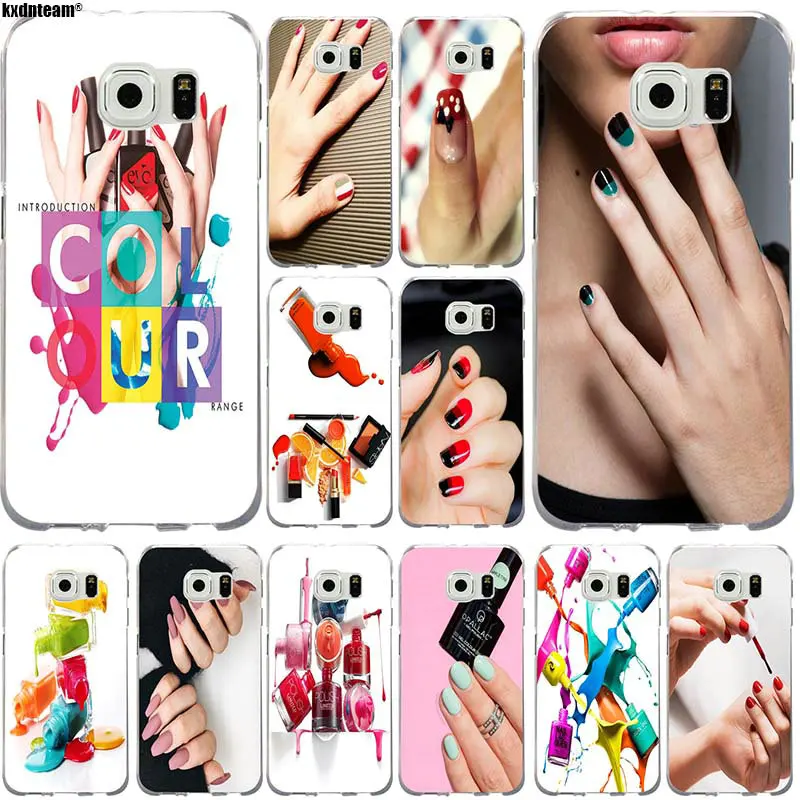 Мягкие силиконовые прозрачные чехлы для мобильных телефонов лак ногтей