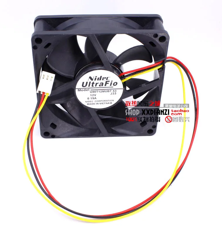 Оригинальный Новый 8025 8 см 12V0. 19A бесшумный корпус процессора Вентилятор скорости