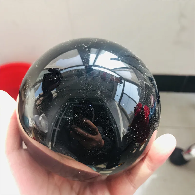 40-100 мм натуральный черный обсидиановый шар Большой Хрустальный Целебный Камень |