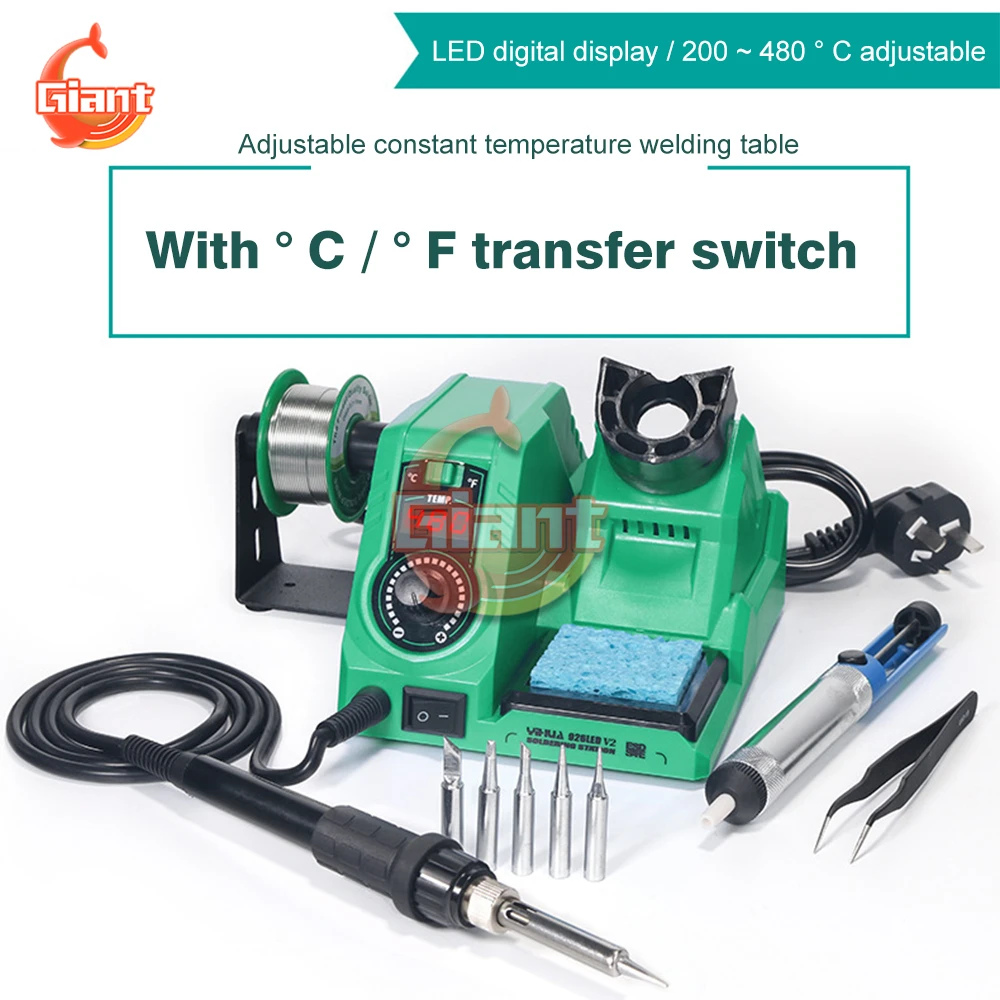 

Паяльник с цифровым дисплеем и постоянной температурой, 60 Вт, регулировка температуры 200 ~ 480 ℃, конструкция с несколькими уровнями защиты