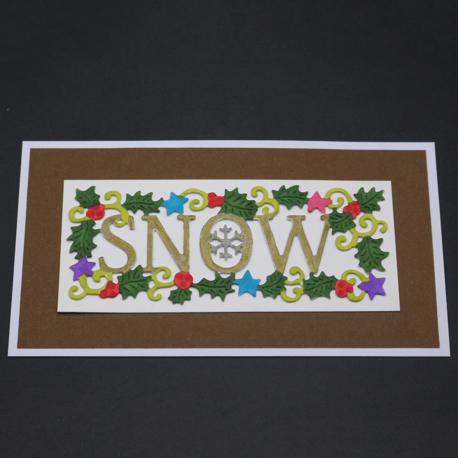 

AZSG Snow Word / Frame Cutting Dies For Scrapbooking Photo Album Embossing DIY Paper Cards Making Decorative Stencil Crafts
