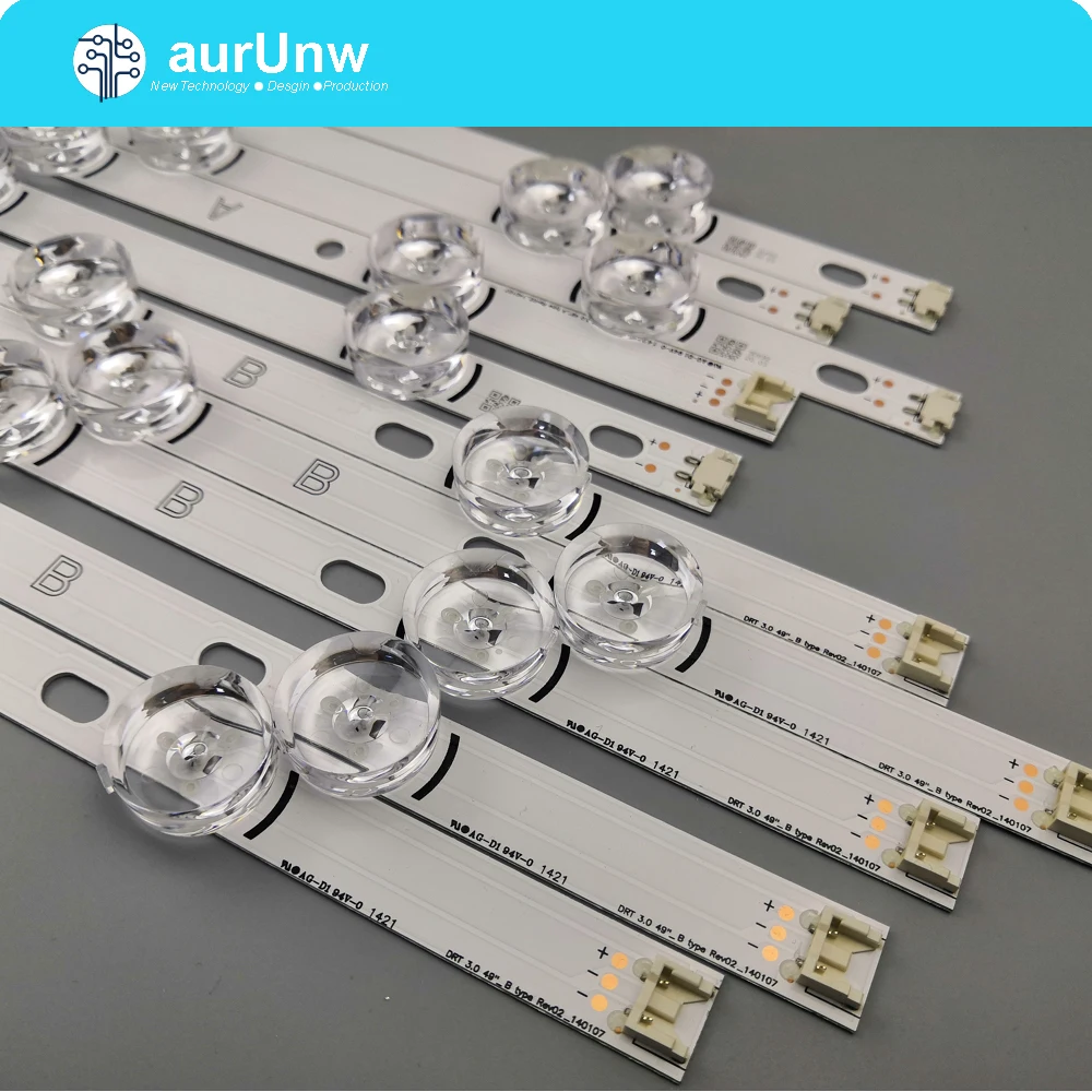 

New 10 PCS/set LED strip Replacement for LG 49LB580V 49LB5500 Innotek DRT 3.0 49 A B 6916L-1788A 6916L-1789A 6916L-1944A 1945A