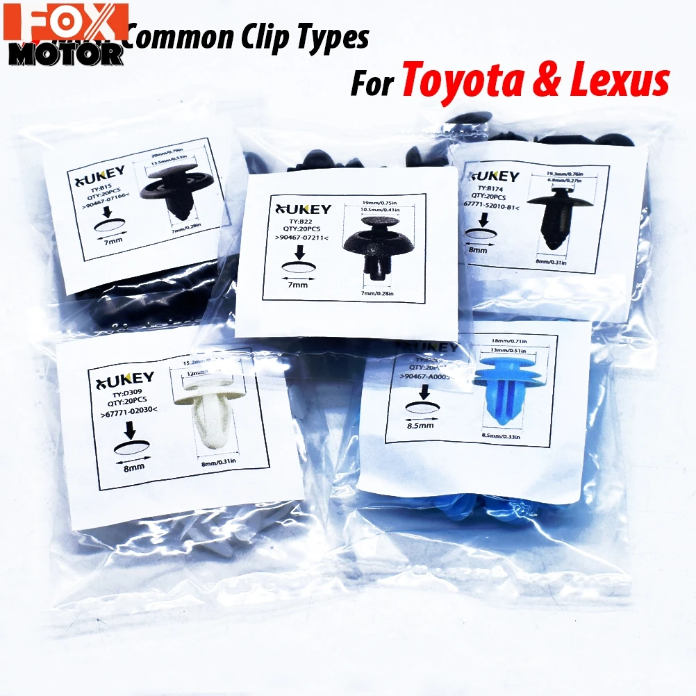 Защелкивающиеся зажимы для кузова автомобиля 100x 5 размеров защита от брызг крыла